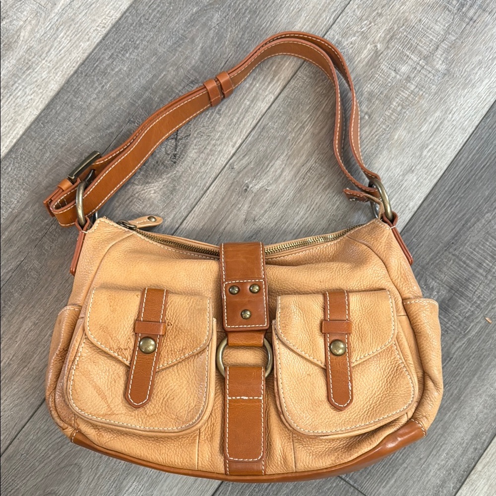 Tan Leather Shoulder Bag